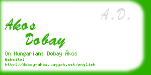 akos dobay business card